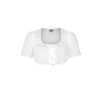 Hammerschmid Damen Dirndlbluse mit Perlmuttknöpfen weiß, WEIß, 40