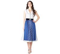 Hammerschmid Dirndl Koflersee midi 17042 Hellgrau Blau 71 Größe 40