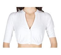 Hammerschmid Dirndlbluse Betty 212 2911 Weiss Ellenbogenlänge Größe 38