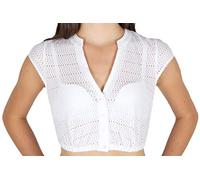 Hammerschmid Dirndlbluse Heidi Weiss Stretch Größe 38 Damen Weiß