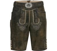 Hammerschmid Kurze Lederhose Parsdorf Schwarz/Braun (Größe: 56) 56 schwarz
