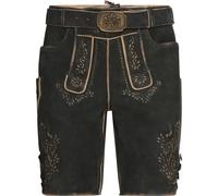 Hammerschmid Kurze Lederhose Passau Schwarz/Braun (Größe: 54)