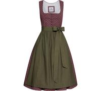 Hammerschmid Midi Jacquard-Dirndl Braunsee Bordeaux/Grün (Größe: 42)