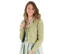 Hammerschmid Strickjacke Lugano grün, Lange Trachtenweste für Damen, Festliche Trachtenjacke zum Dirndl oder Rock (DE/NL/SE/PL, Numerisch, 42, Regular, Regular, grün)