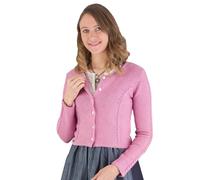 Hammerschmid Strickjacke Lugano rosa, Lange Trachtenweste für Damen, Festliche Trachtenjacke zum Dirndl oder Rock (DE/NL/SE/PL, Numerisch, 42, Regular, Regular, roas)