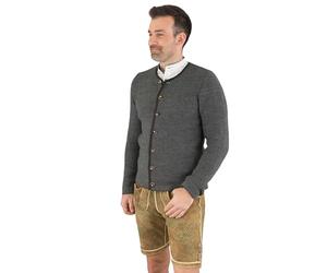 Hammerschmid Trachtenjacke Herren Simon, aus Wolle, Grau, zur Lederhose | Weste Herren Trachten für Oktoberfest und Wiesn - Trachtenjanker zur Lederhose, auch für Almabtrieb - bayerische Landhausmode