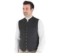 Hammerschmid Trachtenweste Max anthrazit ohne Ärmel, klassische Lodenweste für Herren, elegantes Gilet für Männer (DE/NL/SE/PL, Numerisch, 50, Regular, Regular, anthrazit)