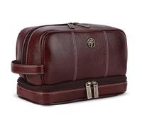 HAMMONDS FLYCATCHER Rasiertasche aus echtem Leder - Leatheropp Kit Reise-Kulturbeutel - Hygiene & Pflege Kitganizer - tierversuchsfreies Leder und handgenähter Kosmetikkoffer, braun
