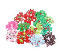 HAMPPLIES 15 Stück Teiliges Set Weihnachts Haarspangen für Mädchen Bunte Schleifen Haarclips mit Weihnachtlichem Design Haarschmuck für Festlichkeiten und Partys