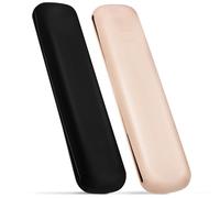 HAMPPLIES 2 Stück Kosmetikpinsel Etuis Aus Silikon Tragbarer Make up Pinsel Organizer Reise Kosmetiktasche Für Zuhause Und Unterwegs Schwarze Und Beige Aufbewahrungstaschen