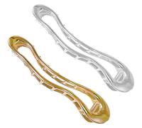 HAMPPLIES 2 Stück pack Metall Haarspangen Bananenclips für Damen Filigrane Haarklammern in Silber Gold Haarstyling Tool für Pferdeschwanz und Dickes Haar