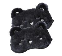 HAMPPLIES 2 Stück Schlafmasken Schwarz Weiß aus Leichtem Atmungsaktivem Material mit Elastischem Band Lichtblockierend für Reisen Büro und Entspannung Multifunktionale Augenmaske für Damen