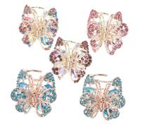 HAMPPLIES 5 Stück Kleiner Metalllegierung Strass Haarspangen Kinder Mädchen Haarschmuck Rutschfeste Haarklammern Alltag Geschenk