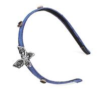 HAMPPLIES Denim Stirnband Damen Schmetterling Haarreifen Elastisch Modisches Jeans Haarband Frauen Kopfschmuck Alltag Party Zubehör