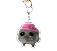Hamster-Schlüsselanhänger aus Acryl - 4 x 4 x 0,3 cm, Mehrzweck-Schlüsselanhänger, bezaubernder Hamster-Anhänger, leichtes kleines Accessoire | Verwendungsmöglichkeiten für die Taschendekoration von S