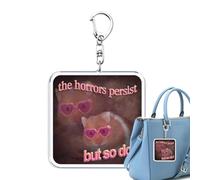 Hamster-Schlüsselanhänger aus Acryl - 4 x 4 x 0,3 cm, Mehrzweck-Schlüsselanhänger, bezaubernder Hamster-Anhänger, leichtes kleines Accessoire | Verwendungsmöglichkeiten für die Taschendekoration von S