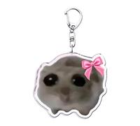 Hamster Schlüsselanhänger - Trauriger Hamster Schlüsselanhänger | Entzückender Hamster-Schlüsselanhänger für Handtaschen und Rucksack | Lustiger Geldbeutel-Rucksack-Charm | Tiere Schlüsselanhänger