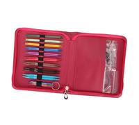 Hamwesh Austauschbares Rundstricknadel-Set, 9 Paar Ergonomische Griffe aus Aluminium und Edelstahl, Rundstricknadel-Set mit Flexiblen Kabeln, Aufbewahrungstasche Zum Stricken