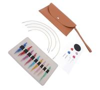 Hamwesh Austauschbares Rundstricknadel-Set, Leichte, Ergonomische, Flexible Rundstricknadeln aus Aluminium und Edelstahl, Strickset mit Aufbewahrungstasche für Socken, Pullover