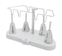 Hamwesh Garnständer mit 4 Spulen, Höhenverstellbar, Trapezförmig, Effizient, Flexibel, Stabil, Garnrollenhalter, Garnhalter mit Beweglichem Drahtrahmen für FY505 und Andere Multifunktionale Haushalte