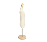 Hamwesh Kleiderform-Schaufensterpuppe, Buchenholz-Leinwand, Edelstahl-Bein-Splintstift-Design, Weibliche Nähpuppe, Mini-Torso-Modell mit Stabilem Ständer für den Schneider-Ausstellungsunterricht (1/4)