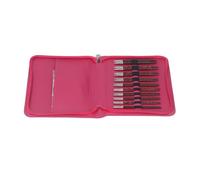 Hamwesh Rundstricknadel-Set, 3,0 Mm Bis 6,5 Mm, Ergonomischer Holzgriff, Austauschbare Stricknadeln, Aluminium-Edelstahl mit Aufbewahrungstasche für Strickmützen, Pullover