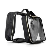 Hamwesh Transparente Reise-Toilettentasche 2er Pack, Kosmetiktasche, für | TSA-zugelassene transparente Geldbörse für Damen, stadionfreundliche Taschen, auslaufsicherer Kosmetik-Organizer mit
