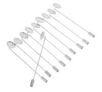 HANABASS 10 Stück Lange Silber Broschennadeln 12mm Hochglanzpoliert Schmuckzubehör für Damenkleidung Selbstgemacht Bastelprojekte