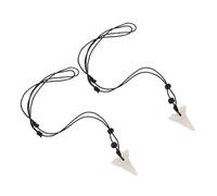 HANABASS 2 Stück Simulierte Haizahn Halskette Unisex Modisch Präzise Gefertigt Weißer Anhänger Stilvolles Accessoire für Damen Teenager Vielseitig Tragbar bei Partys und Alltag