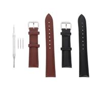 HANABASS 2 Stück Vintage Rindsleder Uhrenarmbänder 20mm Verstellbar mit Silberner Dornschließe Hautfreundlich Langlebig Komfortables Lederarmband für Herren Damen Passend für Arbeit und