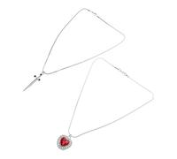 HANABASS 2stücke Herz-schwert-anhänger-halskette Legierung mit Strasssteinen für Romantisch und Passend für Besondere Anlässe