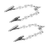 HANABASS 2stücke Perlen-schalclip für Damen Kragenclip aus Imitationsperlen Dekorativer Clip für Strickjacken und Schals Langlebiges Zinklegierungsmaterial Einfache Handhabung