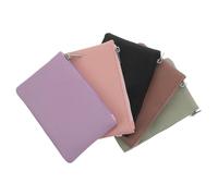 HANABASS 5 Stück Teiliges Kleine Geldbörse mit Reißverschluss Schlankes Portemonnaie für Münzen Karten Schlüssel Unisex Mini Organizer aus Litchi-Kunstleder in Trendigen Farben für Alltag