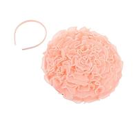 HANABASS Eleganter Fascinator mit Perlen und Blumen aus Polyester für Hochzeiten und Cosplay Events Plissierter Blumenfascinator Hut für Damen mit Einzigartigem Design