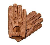 Hand Gewand by Weikert Exklusive Auto Lederhandschuhe aus PECCARY-LEDER, Autohandschuhe mit Finger, handgenäht, Autofahrerhandschuhe Herren (8,5, Cork)