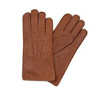 Hand Gewand by Weikert Lederhandschuhe aus Peccary Leder mit sehr weichem Alpaccafutter, Pekari, Winterhandschuhe für Damen & Herren, Cork 9