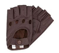 Hand Gewand by Weikert Paul - Hochwertige Herren Autofahrerhandschuhe aus Ziegen- Nappaleder, Fingerlose Fahrerhandschuhe; Motorrad; Oldtimer; halb-Finger Auto-Handschuhe Leder