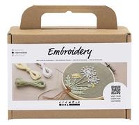 Creativ Company Handarbeit Kreativ Set Stickrahmen Mini – Kreativ Box, Staubgrün