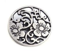 Handarbeit - Lieblingsladen 10 Stück Metallknöpfe 19mm rund antiksilber Keltik Knöpfe Ösenknopf Knopf Öseknöpfe Ösenknöpfe Lochgröße 2,4mm, Metallknopf - Jackenknöpfe Mantelknöpfe