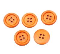 Handarbeit-Lieblingsladen 15wundervolle Holzknöpfe 2,5cm orange-braun rund, 4-Loch Knopf 25mm zum aufnähen annähen nähen Knöpfe aus Holz,Jackenknöpfe Mantelknöpfe Vierloch Vierlochknöpfe 4-Lochknöpfe