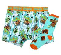 Handcraft Herren-Unterwäsche, lustiges Geschenk für Herren, Chucky Cookie Monster Rick and Morty Scooby Doo Tom und Jerry Boxershorts für Herren, Türkis/Ausflug, einfarbig (Getaway Solids), Large