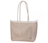 Handed By Shopper Maze – Fat Strap caffè Latte, Innenbeutel mit Reißverschluss, Pearl White, Gr. L
