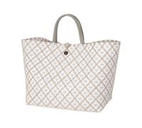 Handed By Motif Bag Shopper L pale grey with white pattern