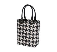 Handed By Shopper 27x32x12 cm Mayfair Schwarz mit Champagner-Musterung