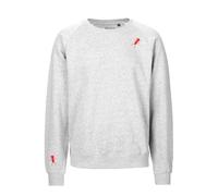 HANDGEDRUCKT "Ameisen" Unisex Sweatshirt aus reiner Biobaumwolle (kbA) AshGrey S