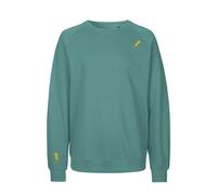 HANDGEDRUCKT "Ameisen" Unisex Sweatshirt aus reiner Biobaumwolle (kbA) Teal XL