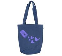 HANDGEDRUCKT "Butterfly01" Shopper aus BAUMWOLLE kbA DenimBlue