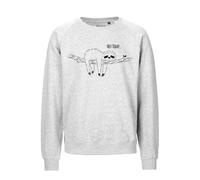 HANDGEDRUCKT "Not Today..." Unisex Sweatshirt aus reiner Biobaumwolle (kbA) AshGrey M