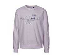 HANDGEDRUCKT "Not Today..." Unisex Sweatshirt aus reiner Biobaumwolle (kbA) DustyPurple XL