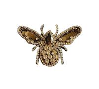 Handgefertigt Tier-Strass Perlen Patches, süße Kristall Biene Appliques Dekorative Aufnäher Abzeichen Nähen Zubehör für DIY Kleidung Tasche Hosen Schuhe Hüte